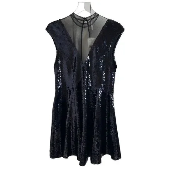 Free People Black Sequin Mini Dress - Picture 6 of 16